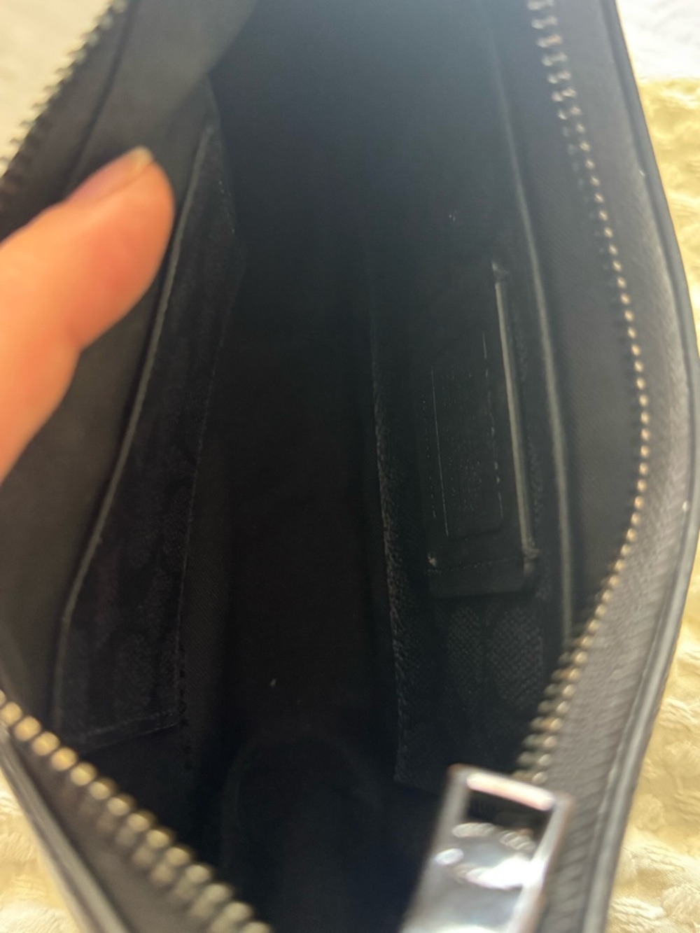 Coach Black Leather Crescent Shoulder Bag - Picture 6 of 6